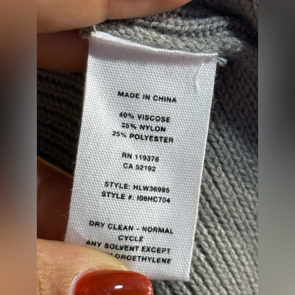 Helmut Lang Women's Gray Crew Neck Sweater - Picture 4 of 5